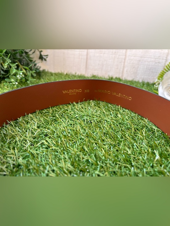 VALENTINO MILANO XS women Brown Leather Belt Strap - Warm Chestnut main image 7
